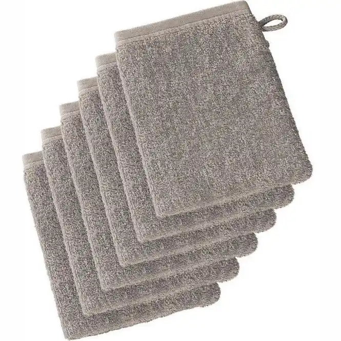Actieprijs De Witte Lietaer Imagine Washandje Antracite (Set van 6)